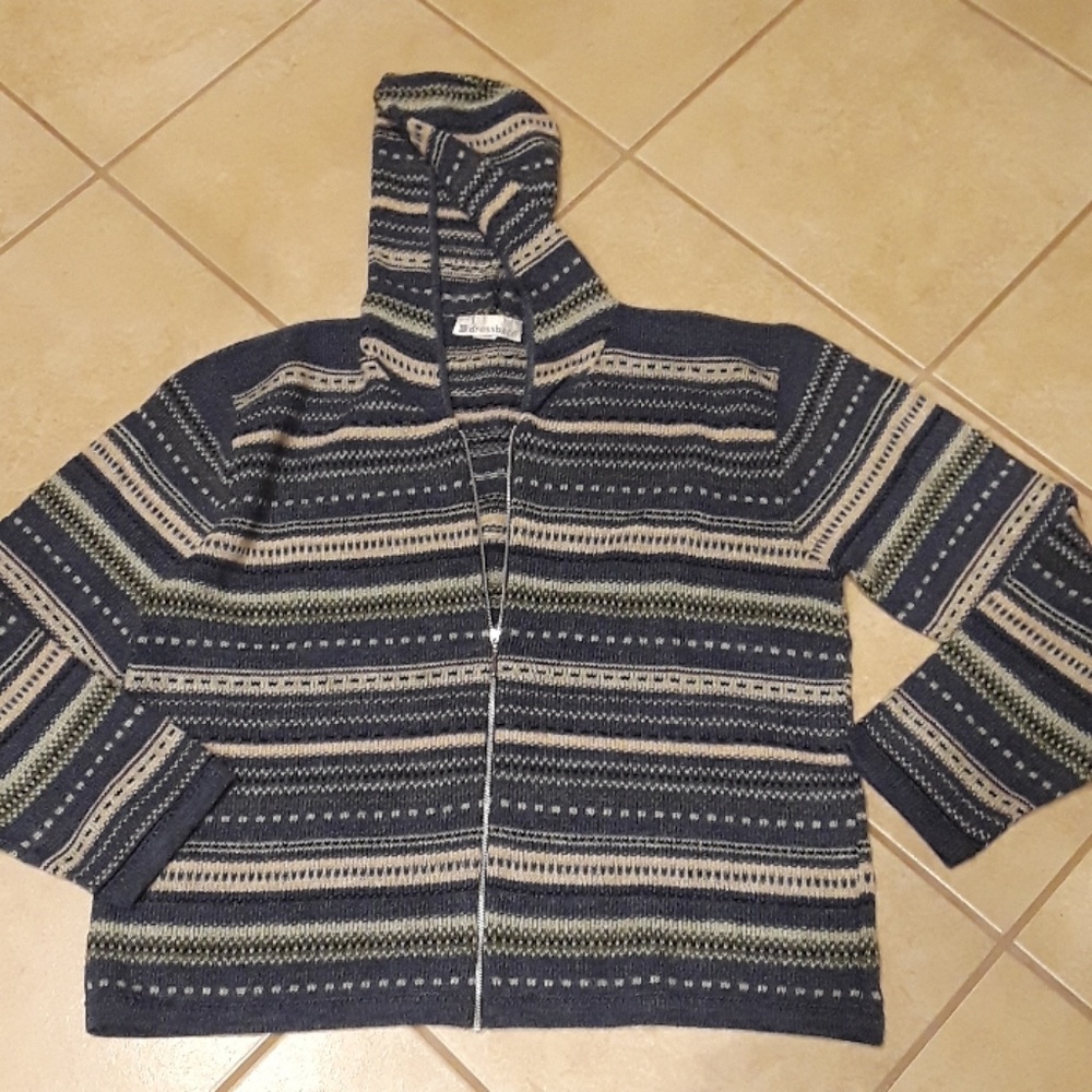 Dressbarn hooded zip-up knit sweater, size XL